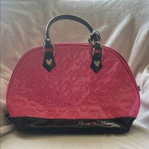 Disney Loungefly Pink and Black Embossed Women's Bag